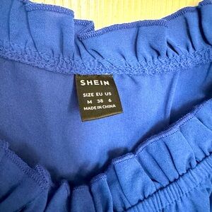 SHEIN Blue off the shoulder dress size M